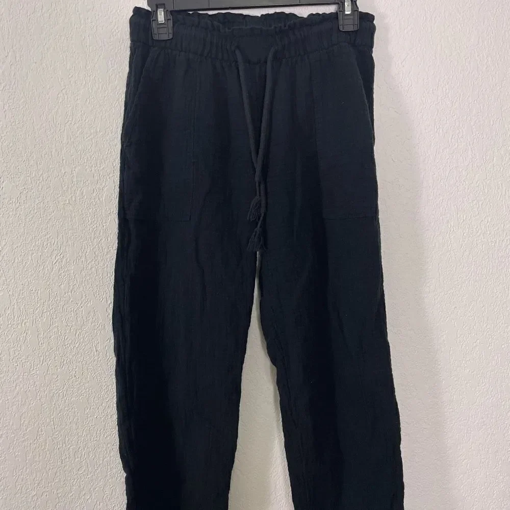 Madewell Black Soft Straight Leg Pull On Pants‎ XS
